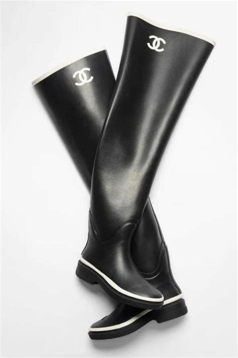 chanel rain boots 2020|Chanel high heel boots.